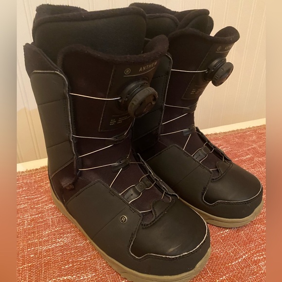 EUC Men’s Ride Anthem Snowboard Boots w/H4 BOA Collier Fit System - Size 7.5 - Picture 2 of 9
